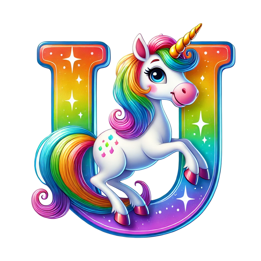 Unicorn Letter T-Shirt - Personalized Alphabet Fun for Kids! 0-3 mo, 3-6 mo.