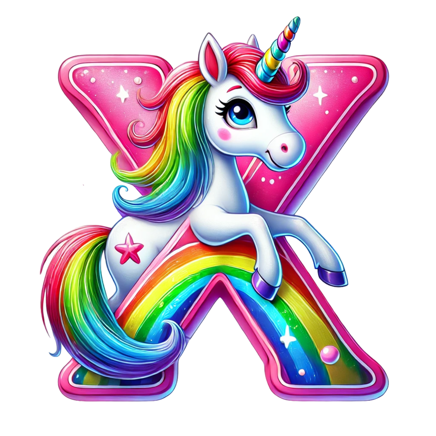 Unicorn Letter T-Shirt - Personalized Alphabet Fun for Kids! 0-3 mo, 3-6 mo.