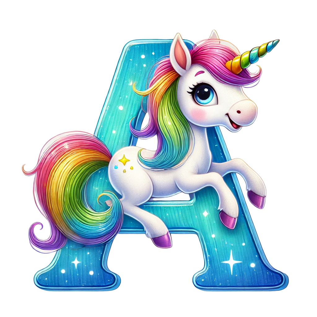 Unicorn Letter T-Shirt - Personalized Alphabet Fun for Kids! 12-18 mo, 18-24 mo