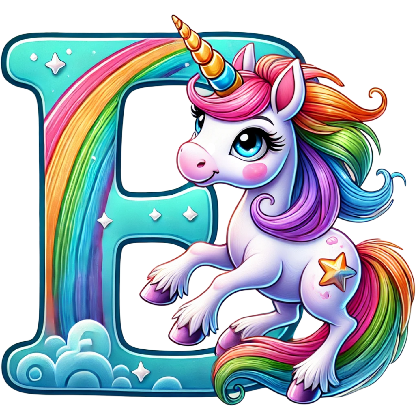 Unicorn Letter T-Shirt - Personalized Alphabet Fun for Kids! 12-18 mo, 18-24 mo