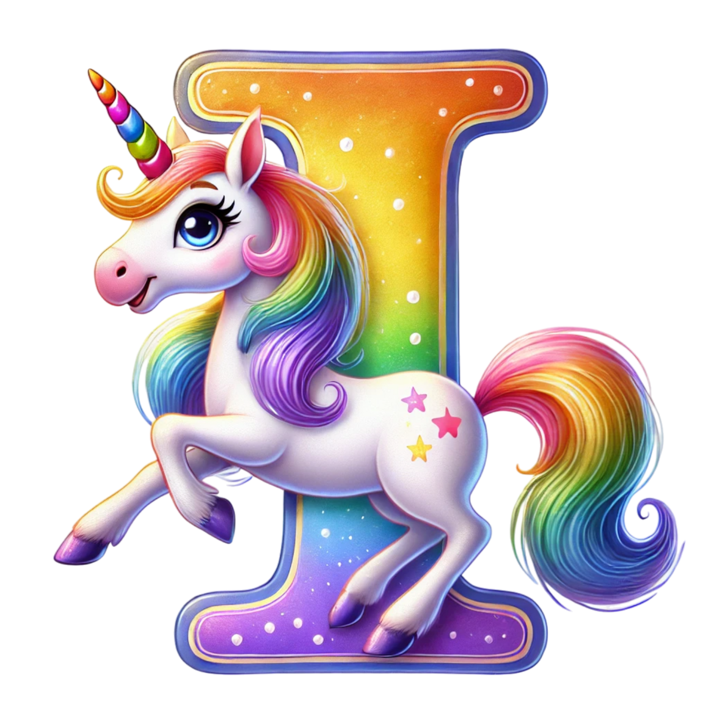 Unicorn Letter T-Shirt - Personalized Alphabet Fun for Kids! 12-18 mo, 18-24 mo