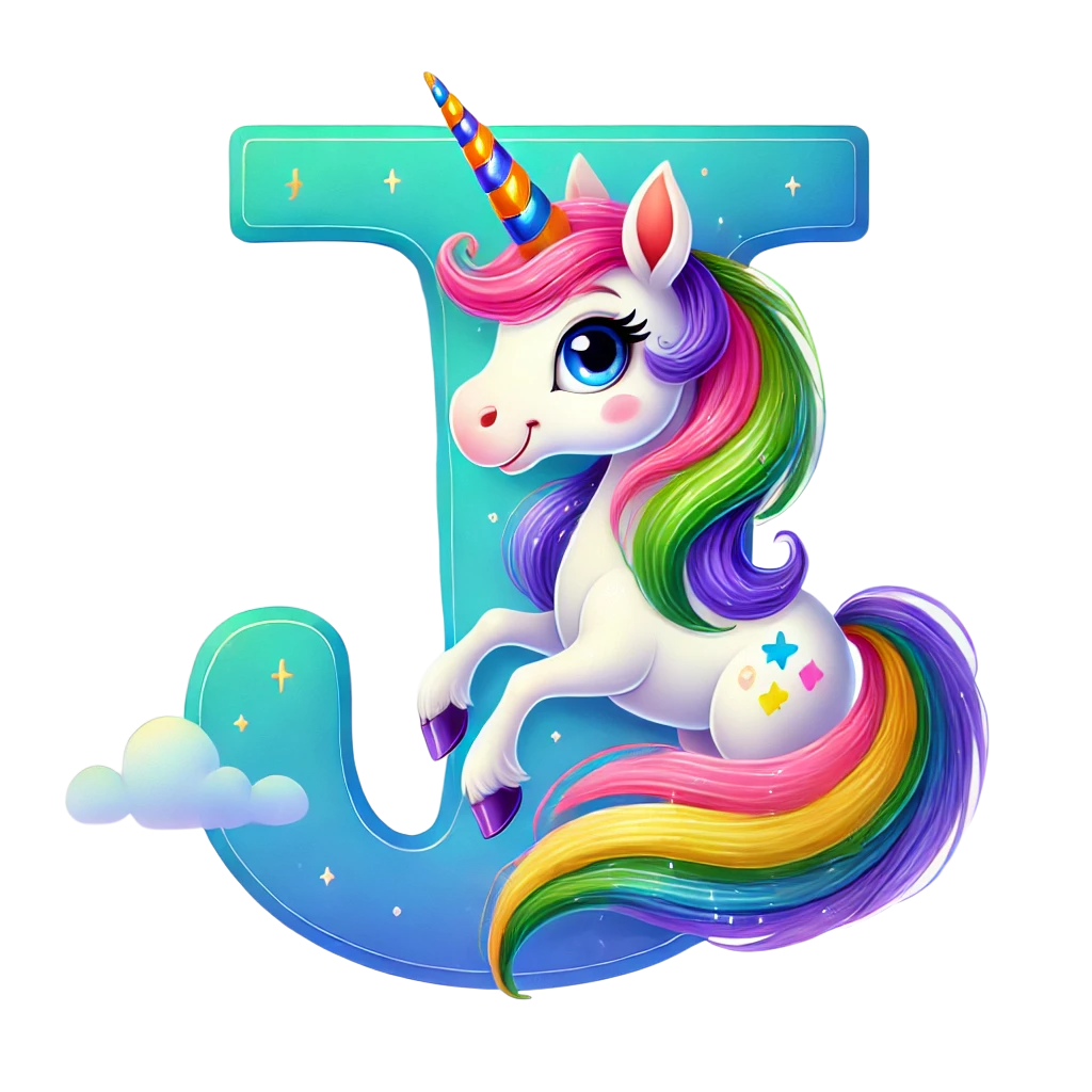 Unicorn Letter T-Shirt - Personalized Alphabet Fun for Kids! 12-18 mo, 18-24 mo