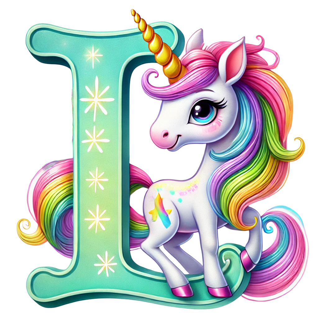 Unicorn Letter T-Shirt - Personalized Alphabet Fun for Kids! 12-18 mo, 18-24 mo