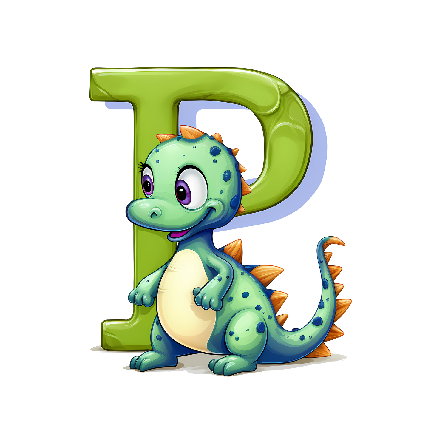Personalized Dino Initial Baby Bodysuit - Cute Dinosaur & Alphabet