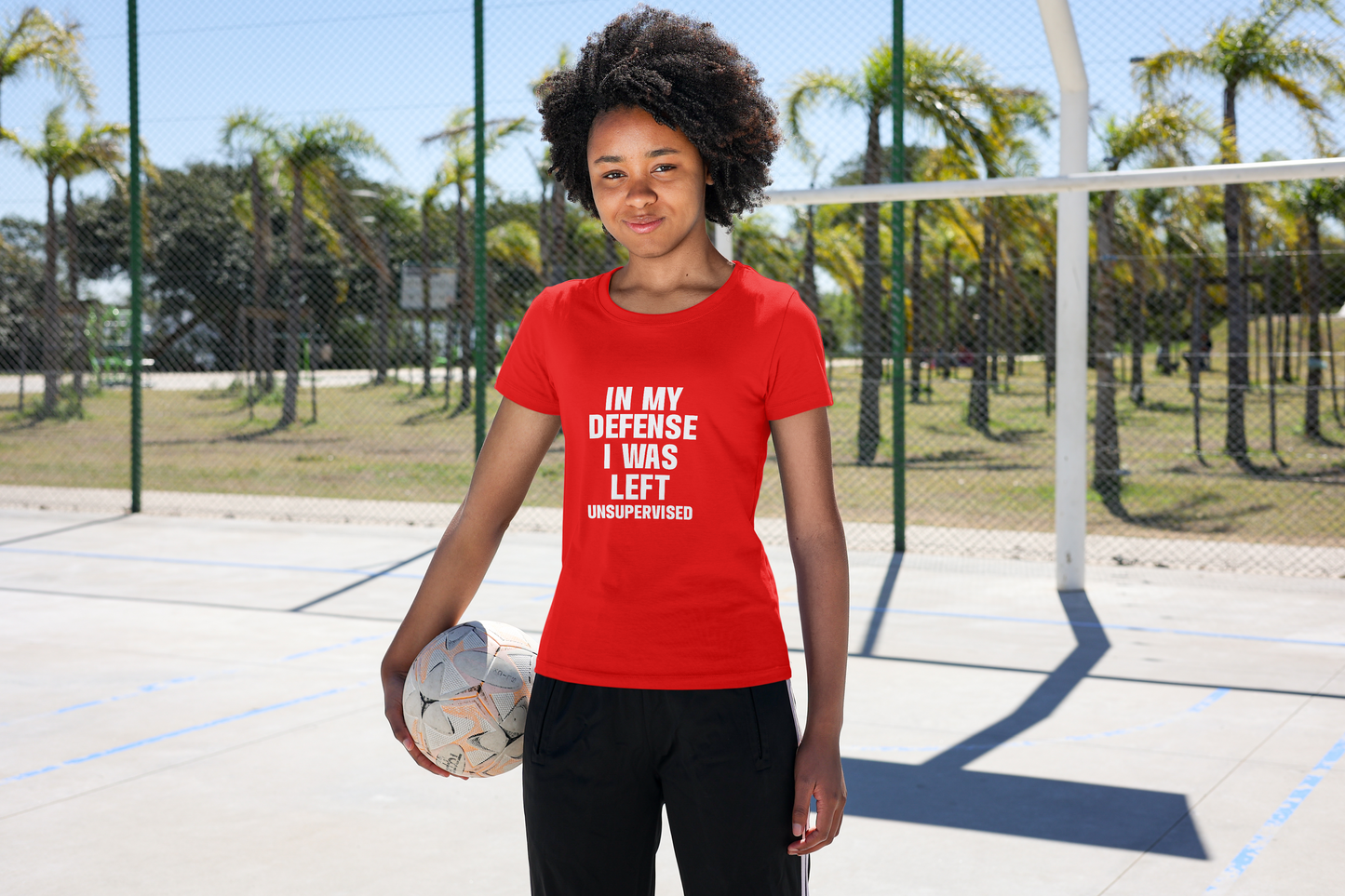 In My Defense I Was Left Unsupervised T-Shirt | Funny Trouble Maker Tee