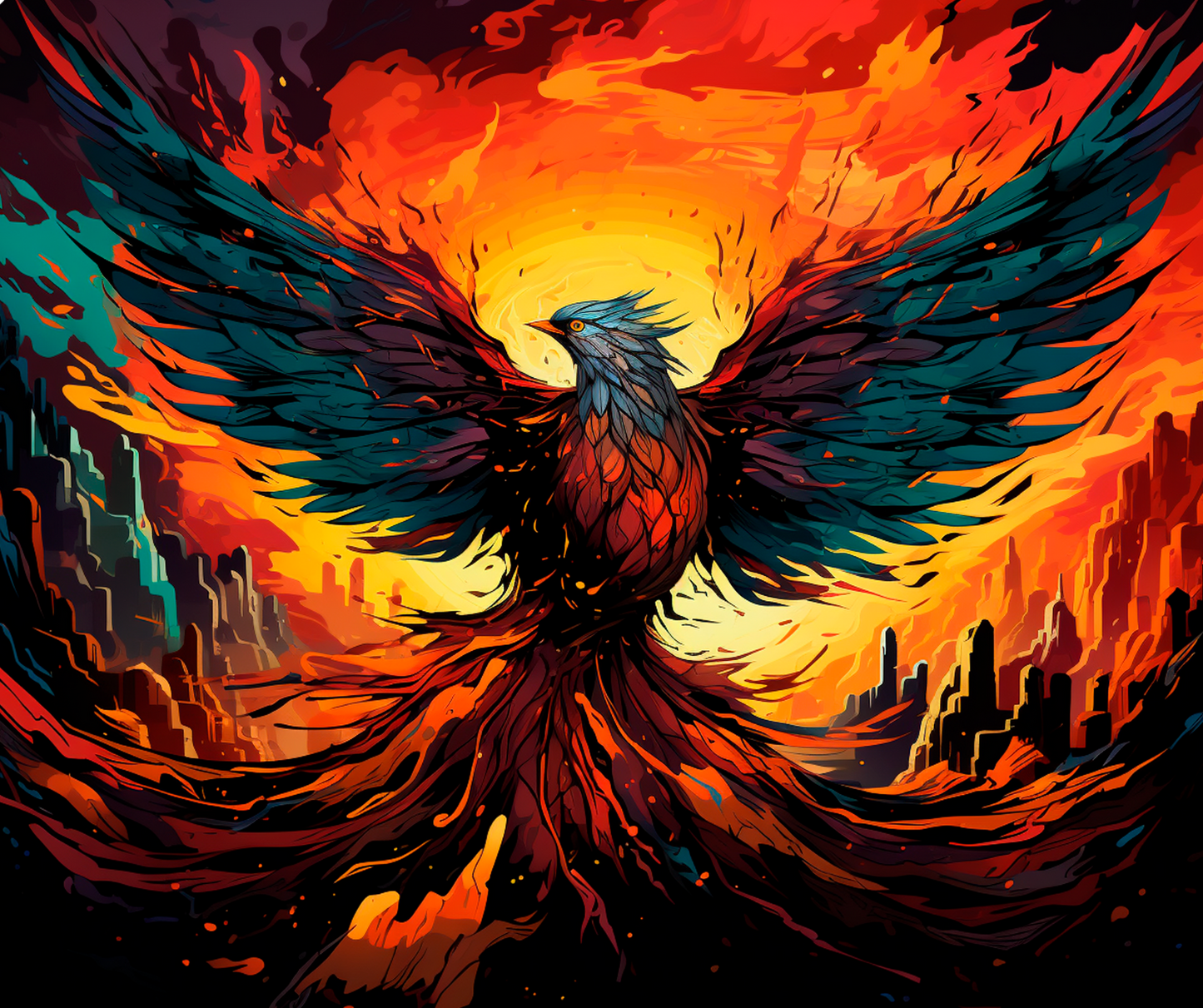 Mythical Phoenix Firestorm Mousepad