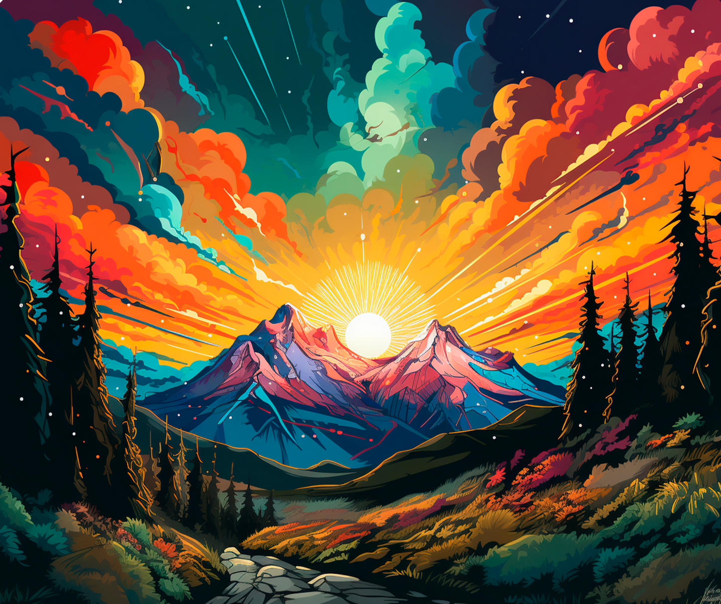 Mountain Majesty: Sunrise Peaks Mousepad