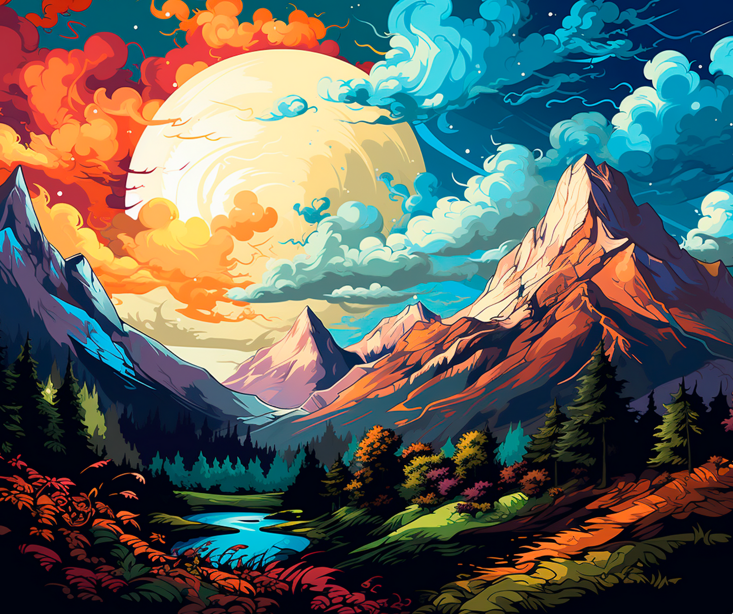 Mountain Majesty: Sunrise Peaks Mousepad