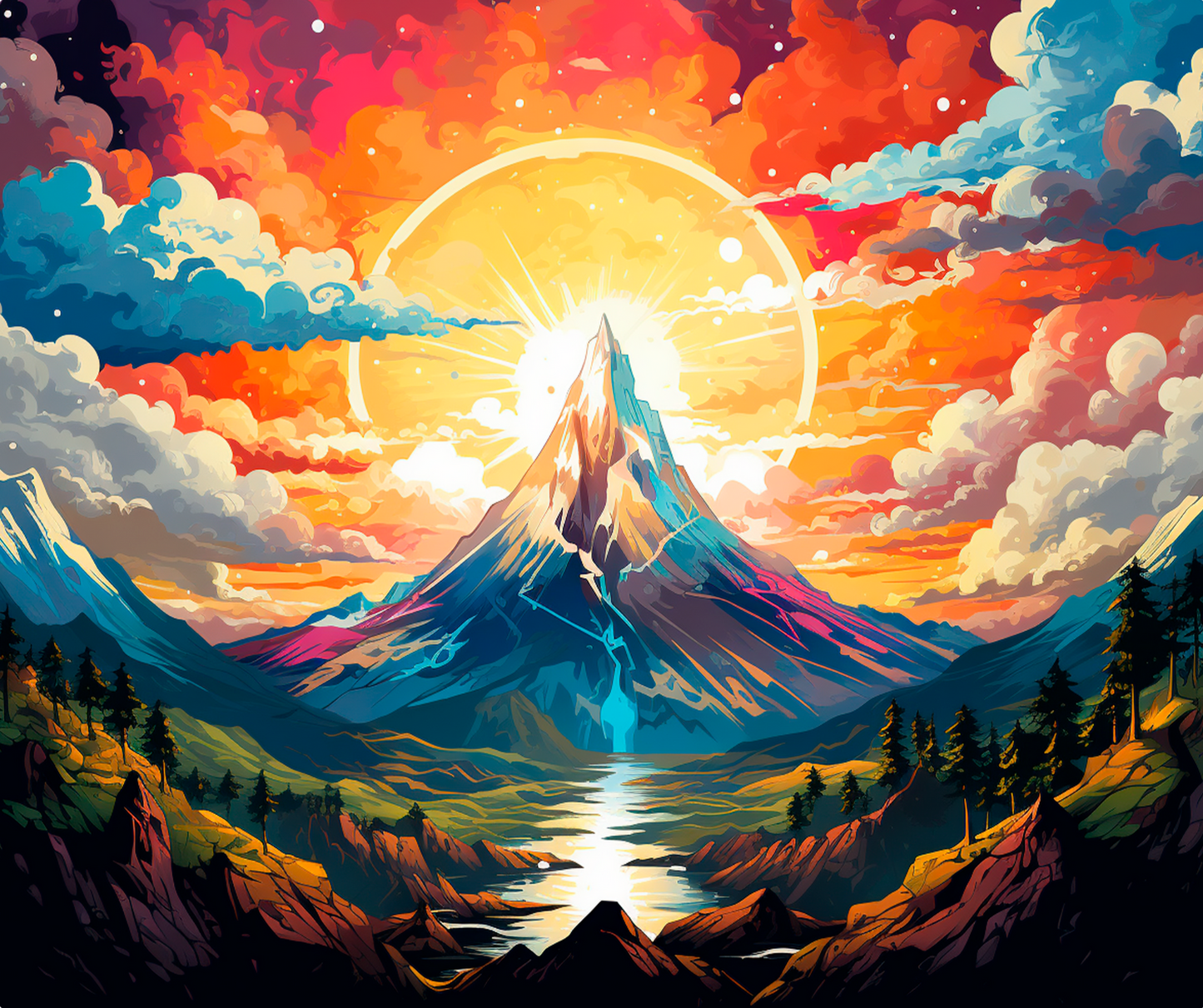 Mountain Majesty: Sunrise Peaks Mousepad