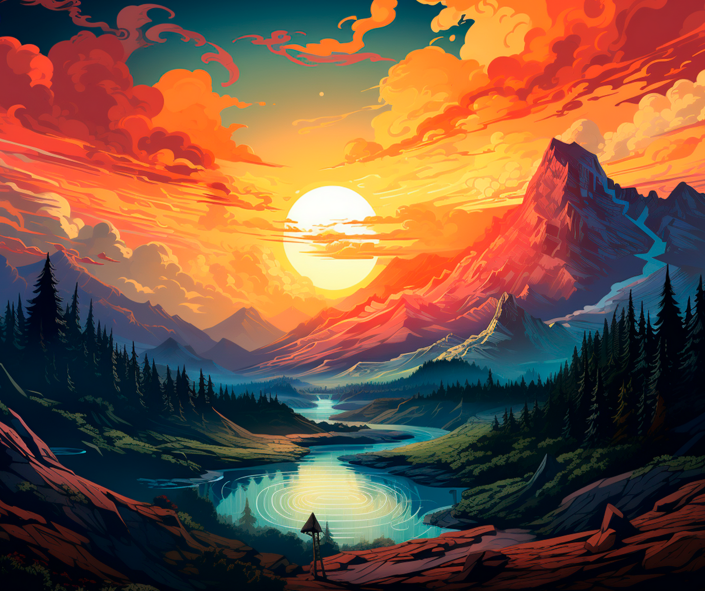 Mountain Majesty: Sunrise Peaks Mousepad