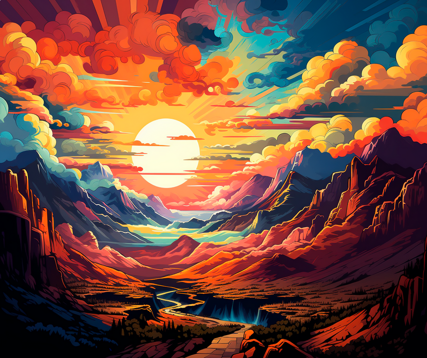 Mountain Majesty: Sunrise Peaks Mousepad