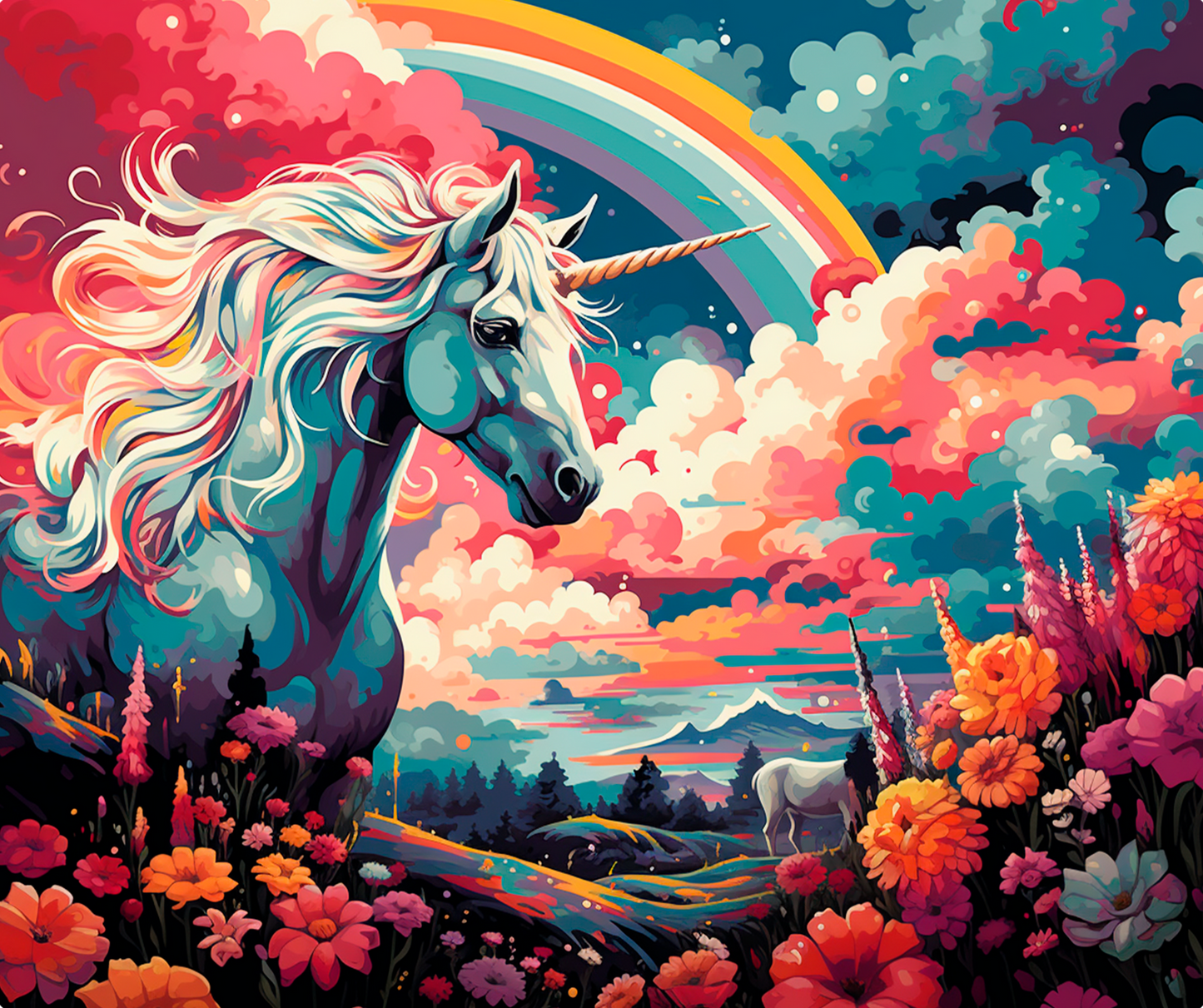 Enchanted Meadow Unicorn Mousepad