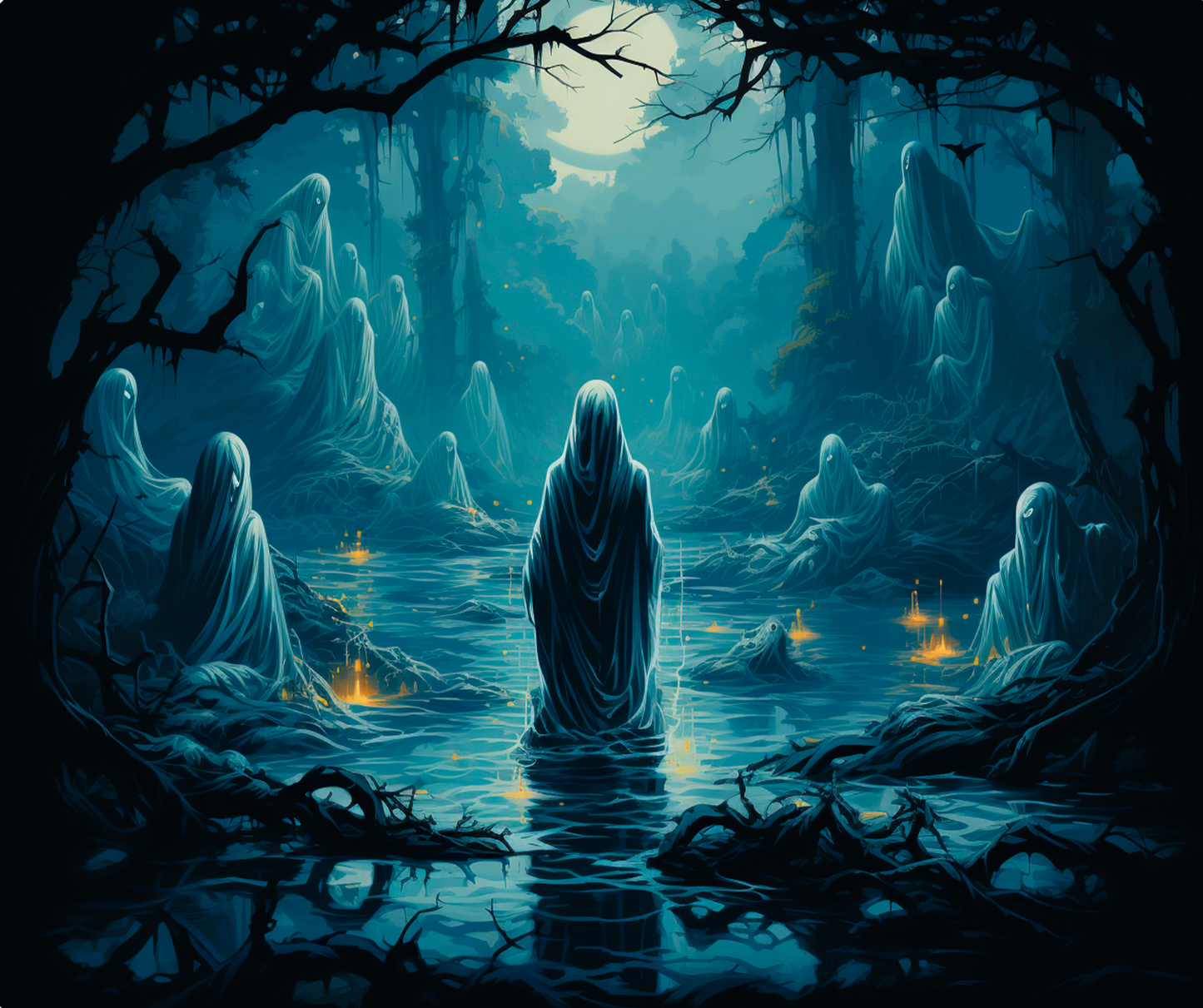 Whispers of the Haunted Fen Mousepad