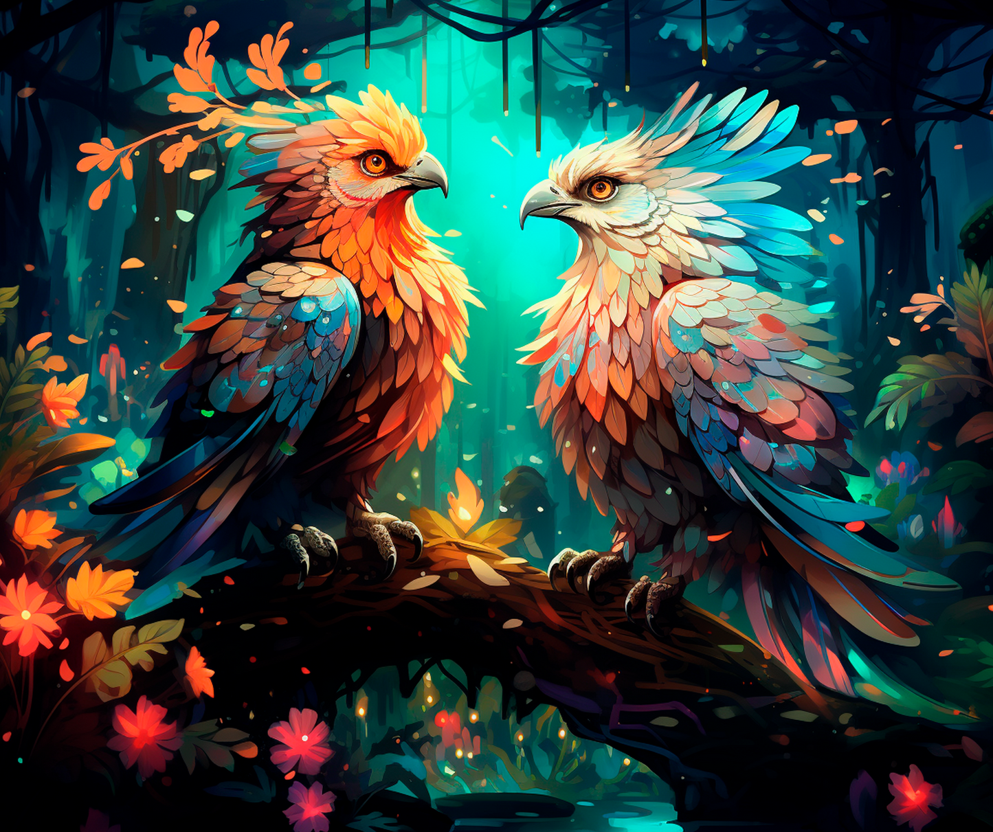 Mystical Gryphon Guardians Mousepad