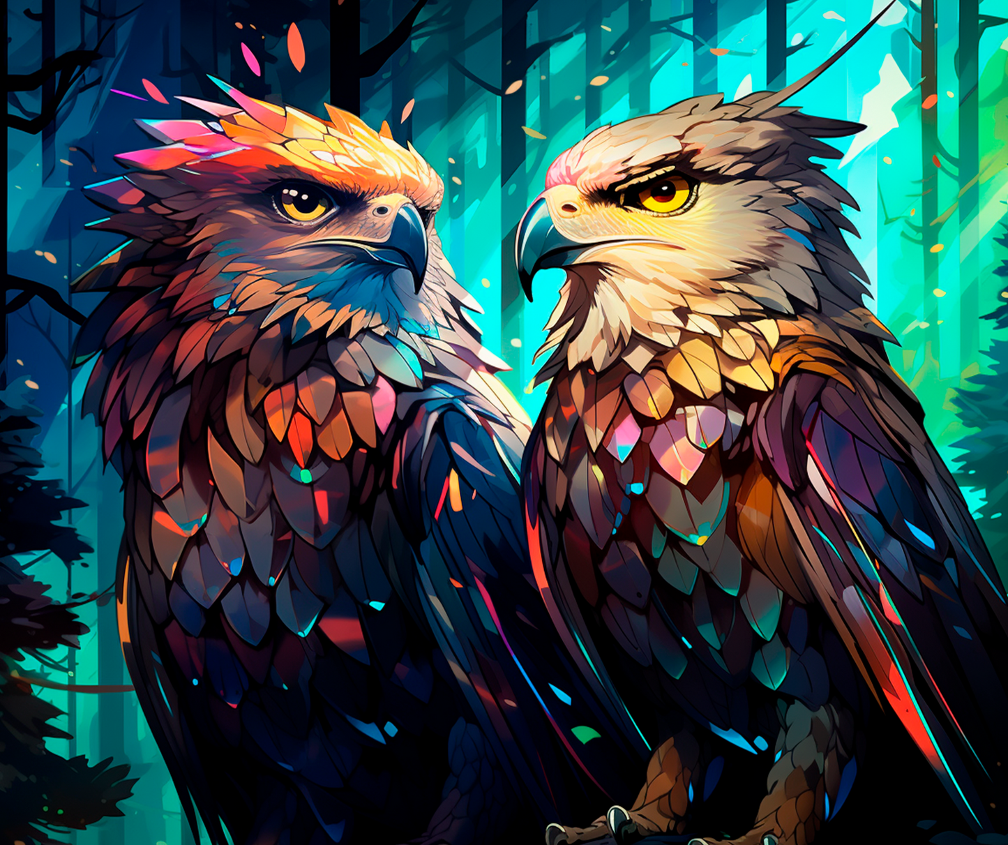 Mystical Gryphon Guardians Mousepad