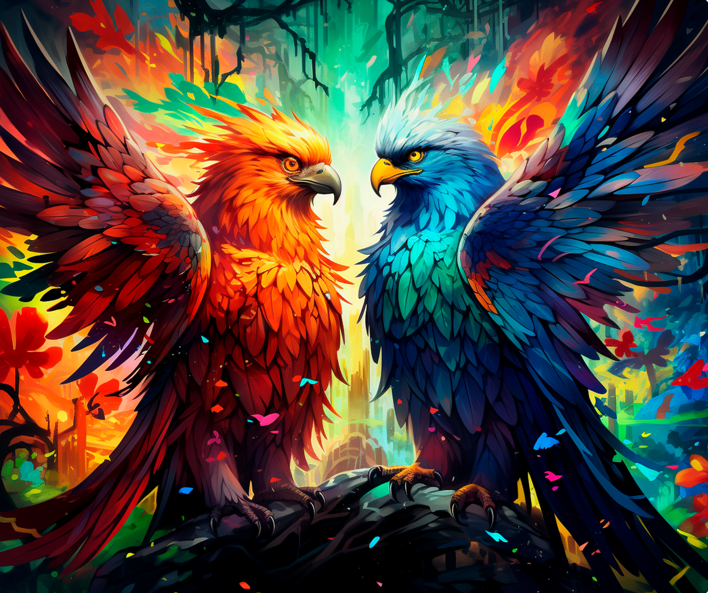 Mystical Gryphon Guardians Mousepad