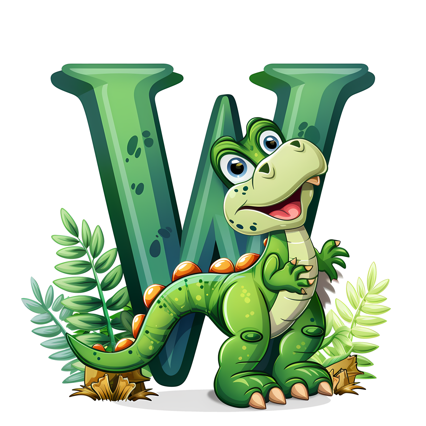Personalized Dino Initial Baby Bodysuit - Cute Dinosaur & Alphabet