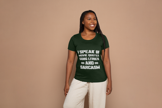 "I Speak in Movie Quotes, Song Lyrics, and Sarcasm" Graphic Tee