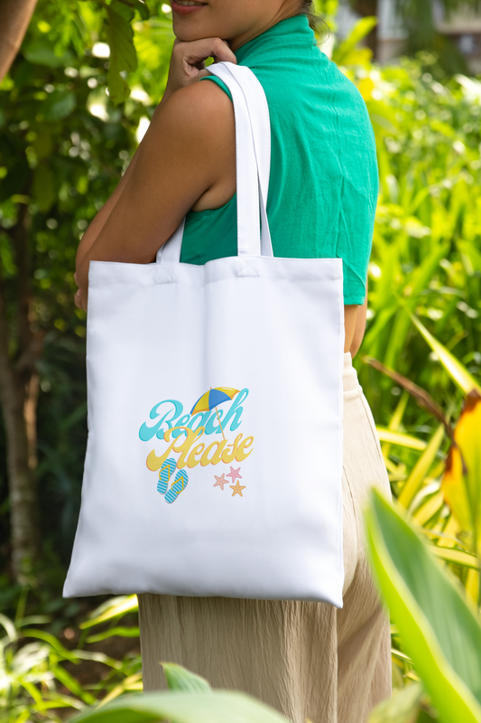 "Beach Please" Fun & Stylish Tote Bag