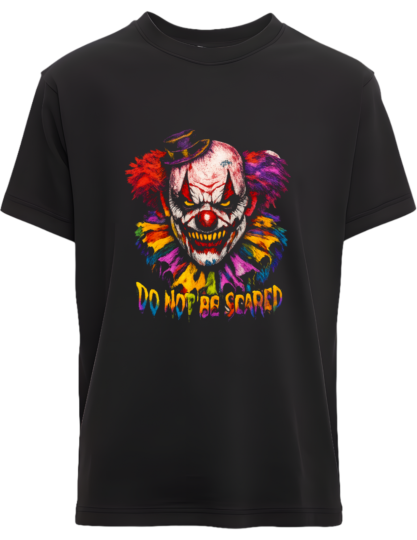 Nightmare Clown – Half-Tone Black Knockout Graphic T-Shirt