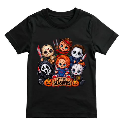 Little Slashers Halloween T-Shirt | Cute Horror Characters Spooky Graphic Tee