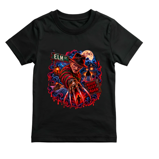 Never Sleep Again Horror T-Shirt | Elm Street Nightmare Halloween Graphic Tee