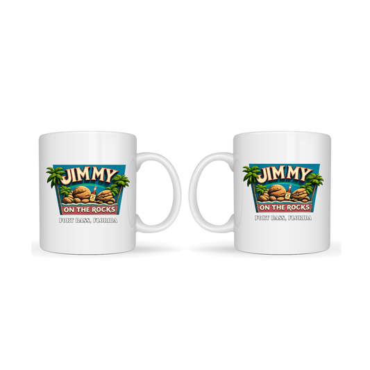 Jimmy On The Rocks Coffee Mug | Tropical Ceramic Coffee Cup