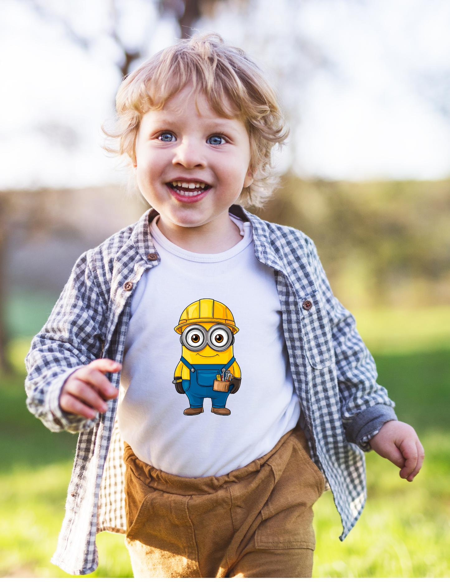 Minion Construction Worker T-Shirt for Toddlers & Kids | Future Builder Dream Job Tee