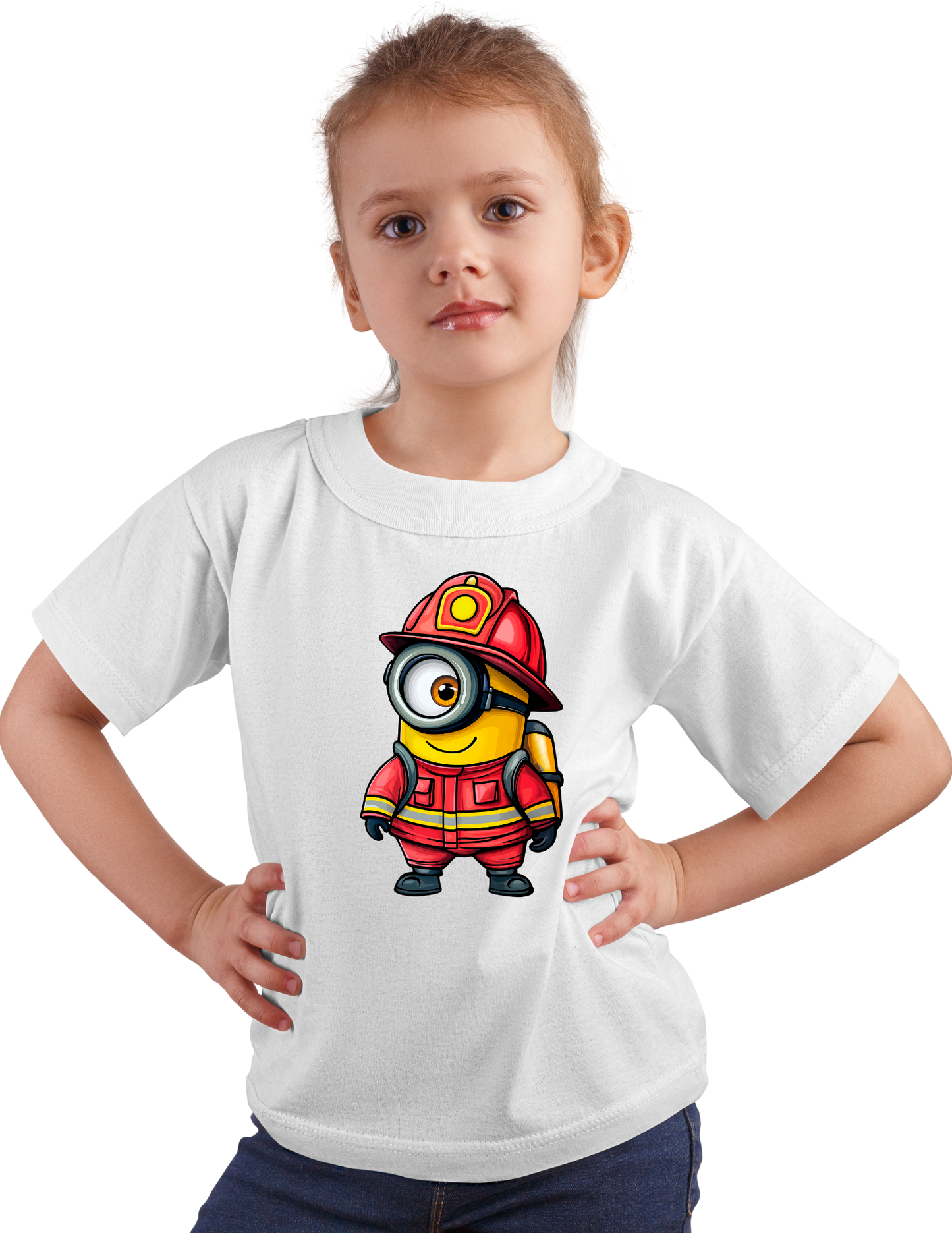 Minion Firefighter T-Shirt for Kids | Future Fireman/Firewoman Dream Job Tee