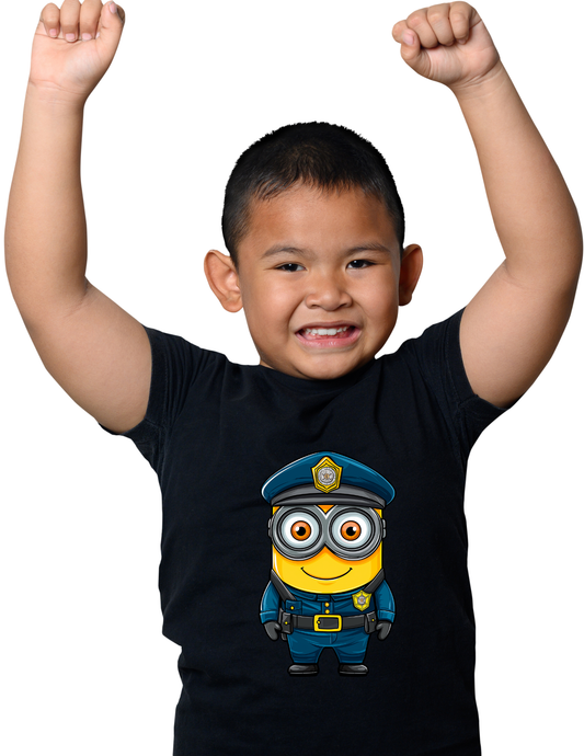 Minion Police Officer T-Shirt for Kids | Future Cop Dream Job Tee