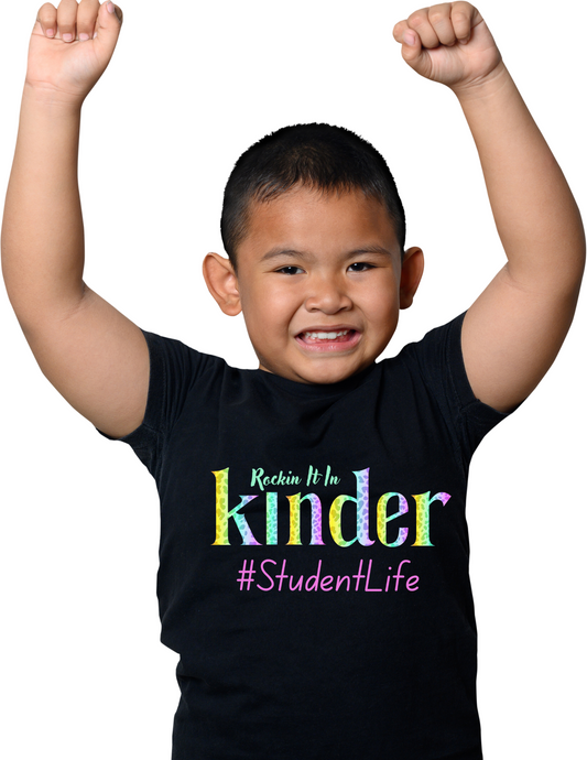 "Rockin' It In #StudentLife" Kids T-Shirt - Fun School Spirit Tee