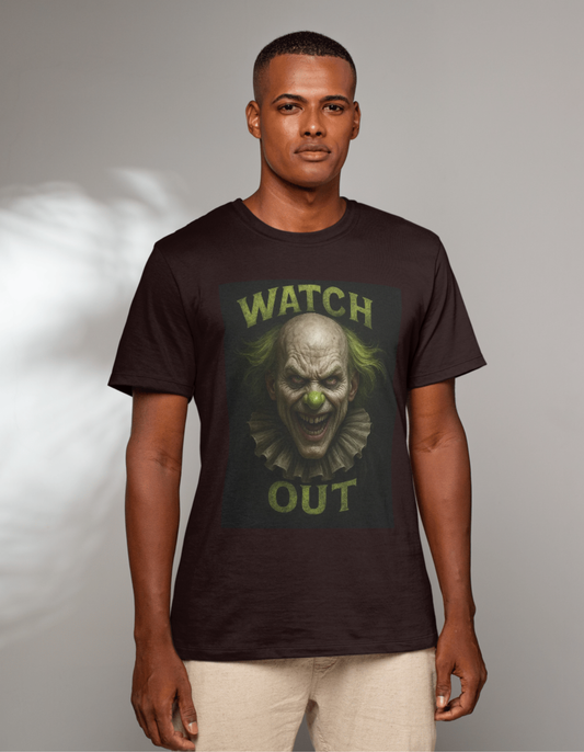 Watch Out – Creepy Clown Horror Tee