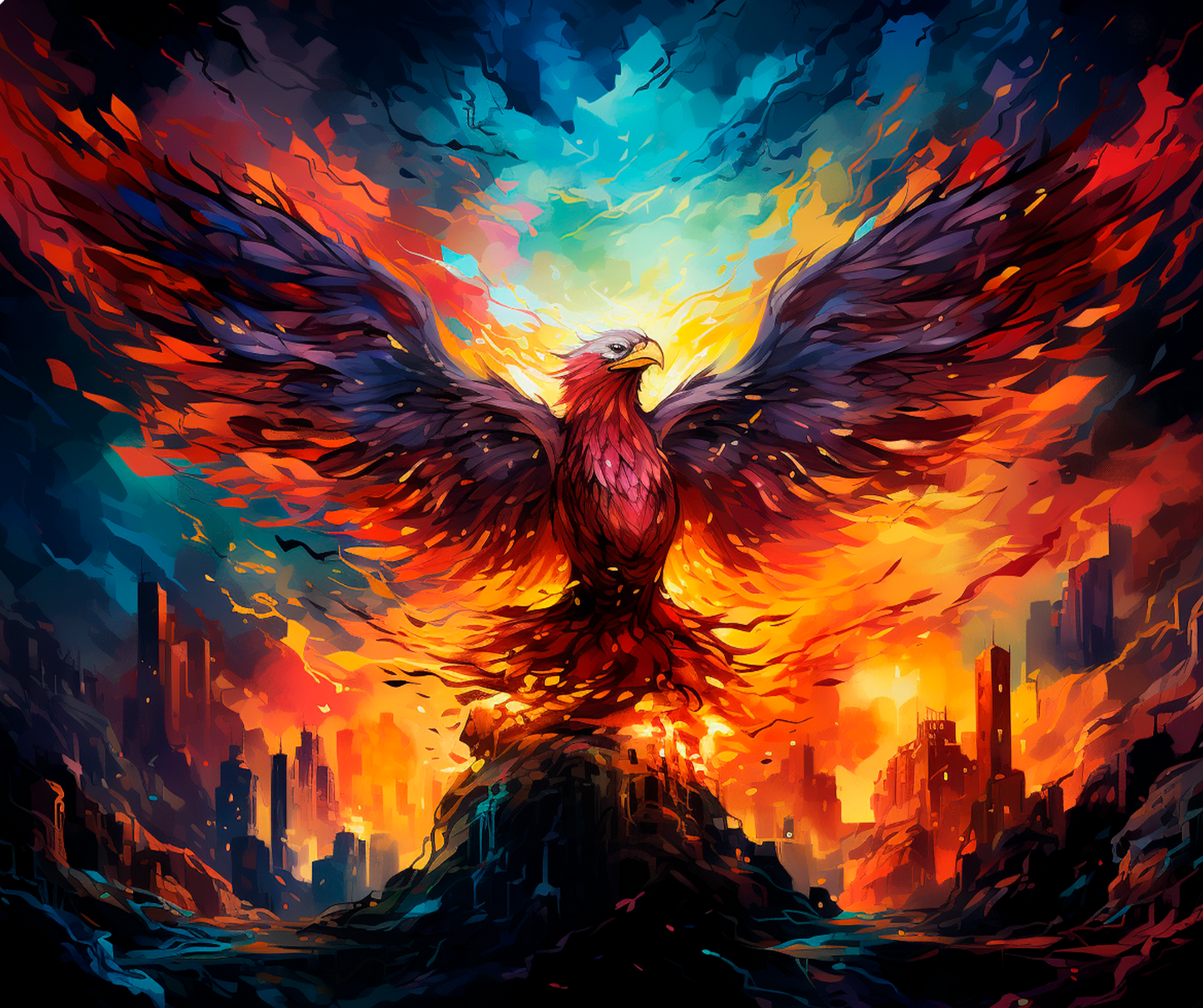 Mythical Phoenix Firestorm Mousepad
