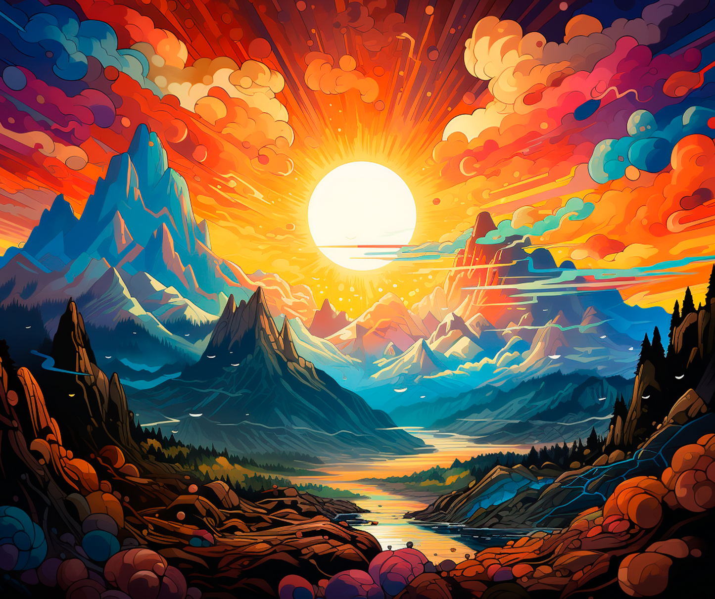 Mountain Majesty: Sunrise Peaks Mousepad